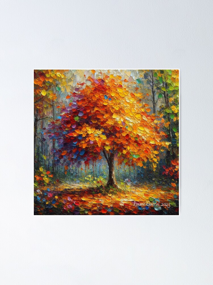 Thumbnail 1 of 3, Poster, Fall Tree designed and sold by roxanegabriel.