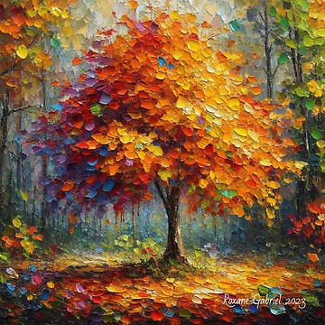 Artwork thumbnail, Fall Tree by roxanegabriel