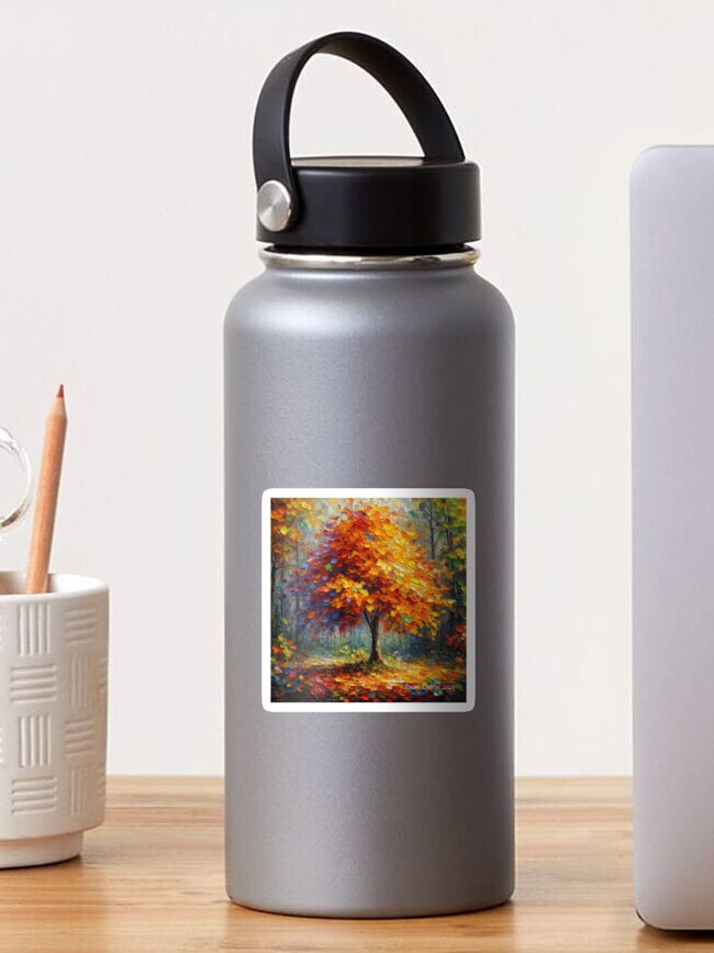 Thumbnail 1 of 3, Sticker, Fall Tree designed and sold by roxanegabriel.