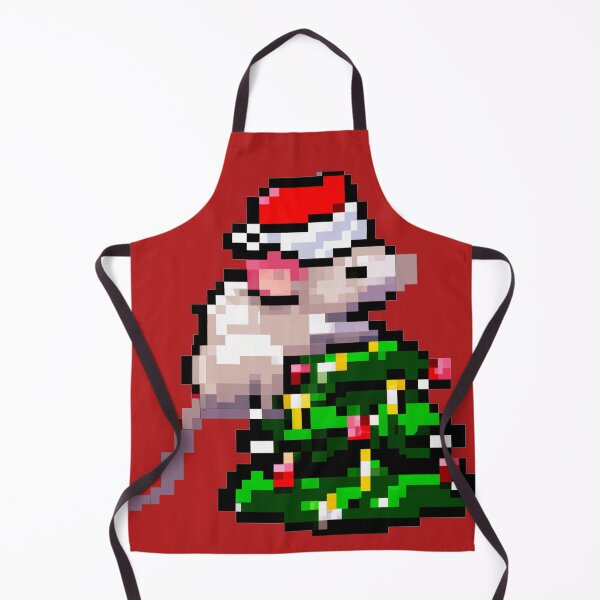 Item preview, Pixel Art Rat on Christmas Tree designed and sold by mindgoop.