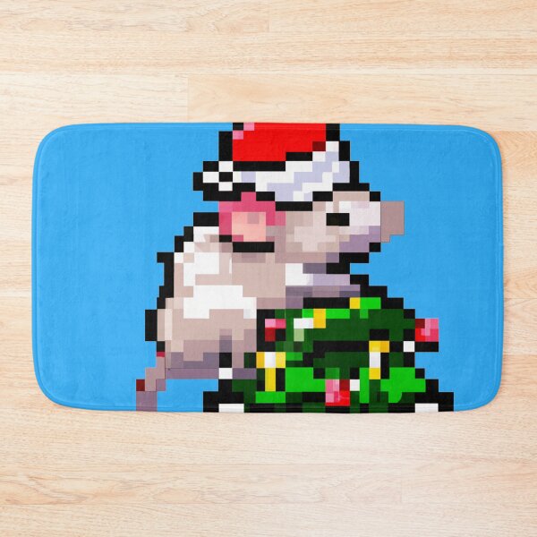 Item preview, Pixel Art Rat on Christmas Tree designed and sold by mindgoop.