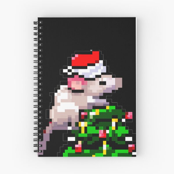 Item preview, Pixel Art Rat on Christmas Tree designed and sold by mindgoop.