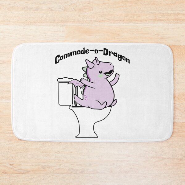 Item preview, Cute Happy Commode-o-Dragon Visual Pun design designed and sold by LuxindaSwirl.