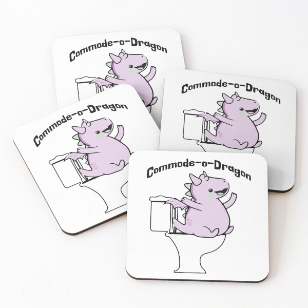Item preview, Cute Happy Commode-o-Dragon Visual Pun design designed and sold by LuxindaSwirl.