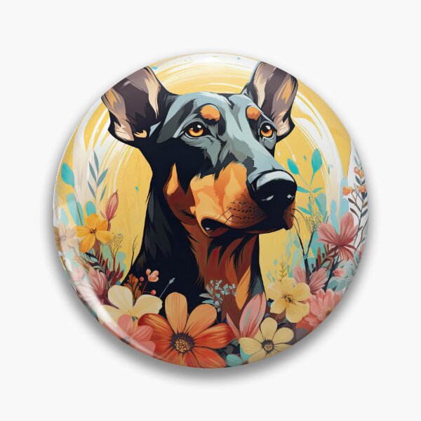 Item preview, Dobermann in the Flowers designed and sold by ZombieLH.