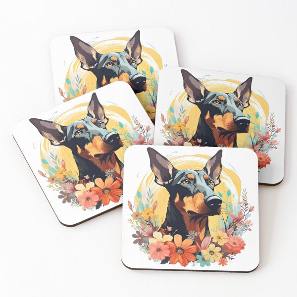 Item preview, Dobermann in the Flowers designed and sold by ZombieLH.