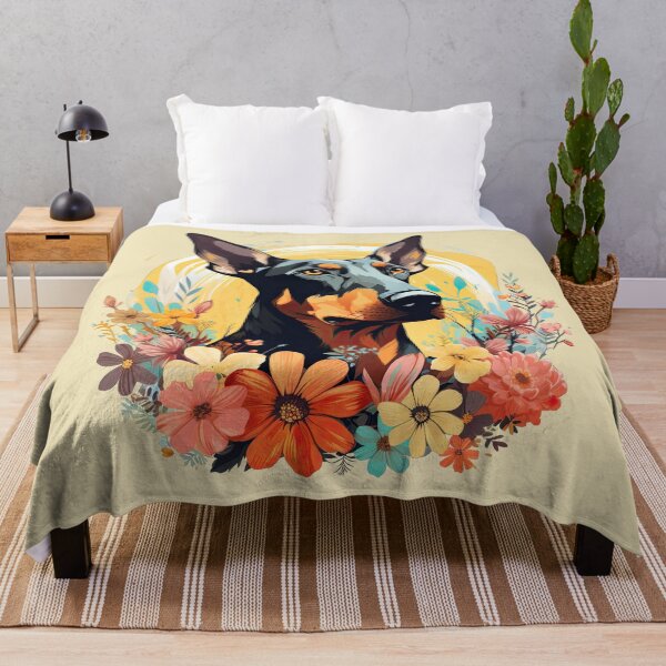 Item preview, Dobermann in the Flowers designed and sold by ZombieLH.