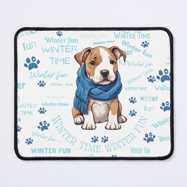 Item preview, AI generated | Cute Amstaff | Winter  designed and sold by Twinmommy Store.