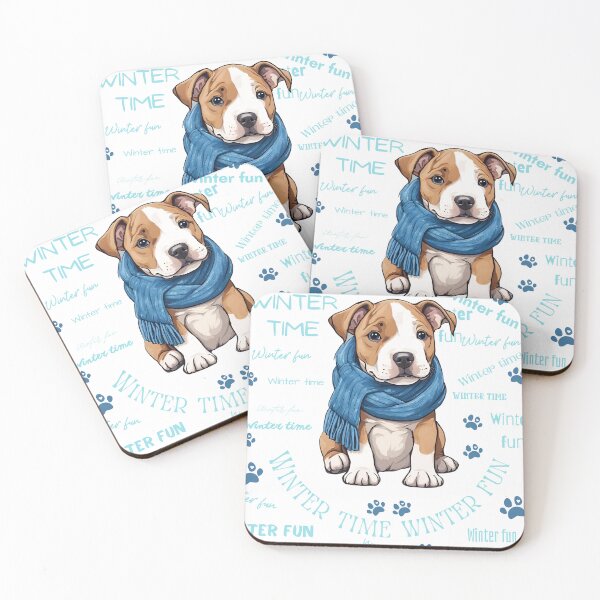 Item preview, AI generated | Cute Amstaff | Winter  designed and sold by Twinmommy Store.
