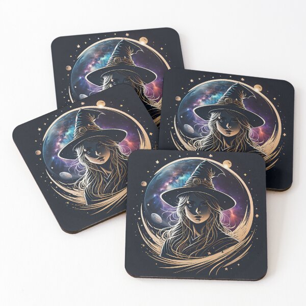 Item preview, Halloween witch Galaxy art designed and sold by Meandmyshop.