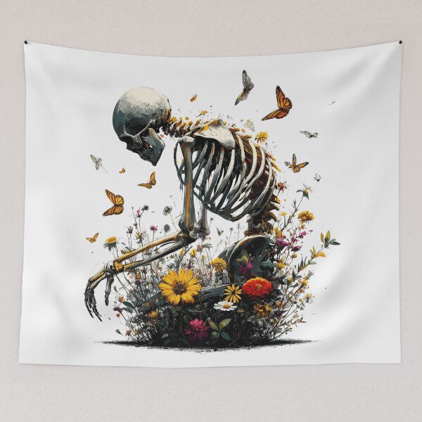 Item preview, Botany skeleton and butterflies designed and sold by TomFrontierArt.