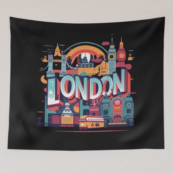Item preview, London design, retro style designed and sold by LuckyFamily.