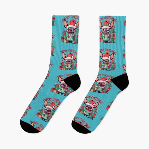 Item preview, cute aye aye wearing a christmas' hat, a christmas sweater and surrounded by christmas things designed and sold by The  Knick Knack Nook.