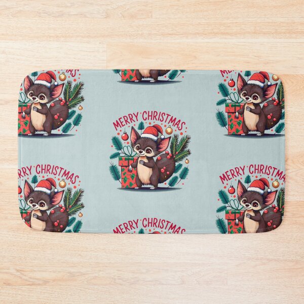 Item preview, cute aye aye wearing a christmas' hat, a christmas sweater and surrounded by christmas things designed and sold by The  Knick Knack Nook.