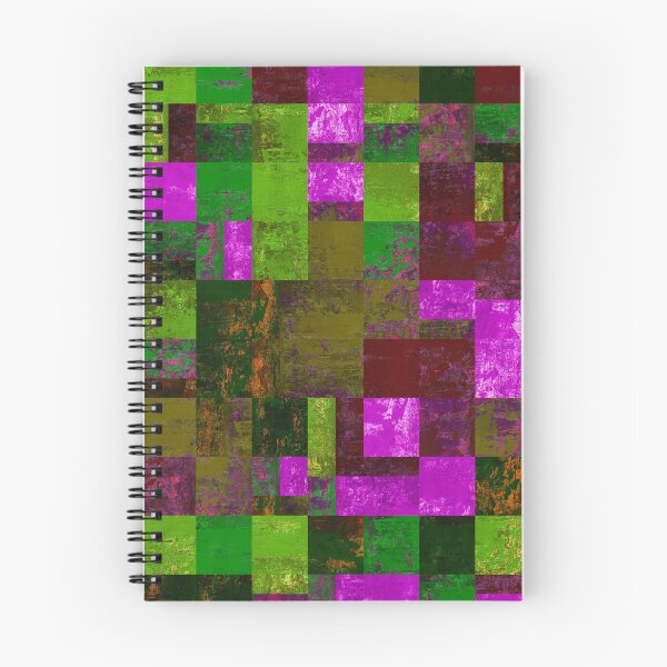 Item preview, Bright acrylic textured grunge green prurple darkred patchwork designed and sold by ArtistSunny.