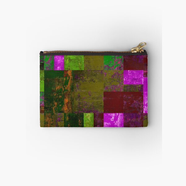 Item preview, Bright acrylic textured grunge green prurple darkred patchwork designed and sold by ArtistSunny.