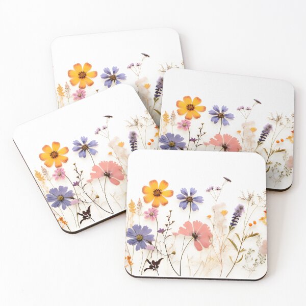 Artikelvorschau, Kopie des Aquarellstils gepresster wilder Wiesenblumen entworfen und verkauft von workshoot.