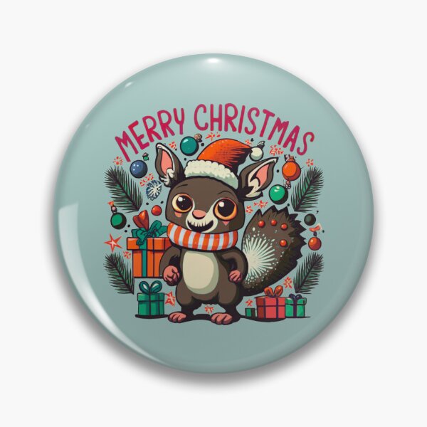 Item preview, cute aye aye wearing a christmas' hat, a christmas sweater and surrounded by christmas things designed and sold by The  Knick Knack Nook.