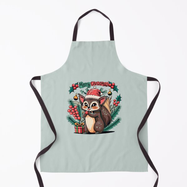 Item preview, cute aye aye wearing a christmas' hat, a christmas sweater and surrounded by christmas things designed and sold by The Knick Knack Nook.