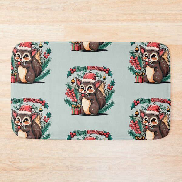 Item preview, cute aye aye wearing a christmas' hat, a christmas sweater and surrounded by christmas things designed and sold by The  Knick Knack Nook.