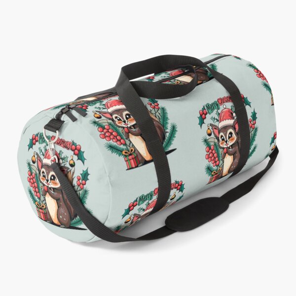 Item preview, cute aye aye wearing a christmas' hat, a christmas sweater and surrounded by christmas things designed and sold by The Knick Knack Nook.