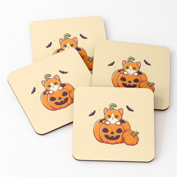 Item preview, Cute Kitten inside pumpkin designed and sold by WasoriDraws.