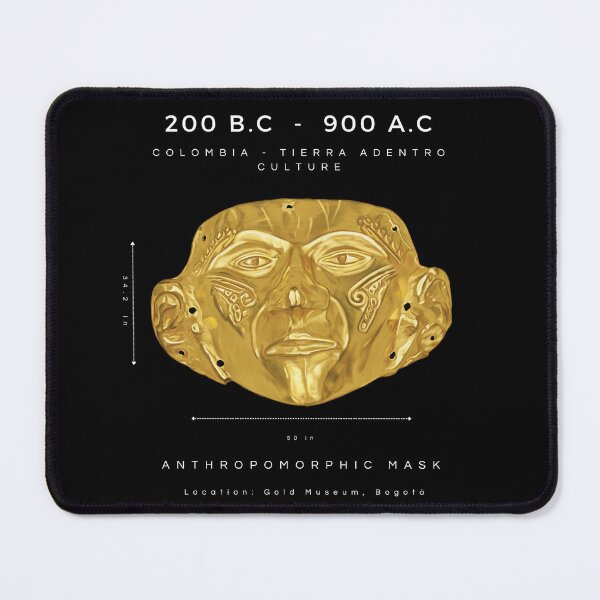 Item preview, Prehispanic Treasure - Anthropomorphic Gold Mask - (200 B.C - 900 A.D) - Archaeological Discovery designed and sold by Carola-art.