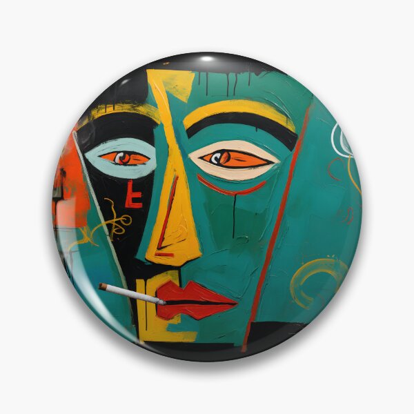 Item preview, The Enigmatic Cigar Connoisseur- A Fusion of Bold Brushstrokes and Dreamlike Auras designed and sold by OlfactoART Studio.