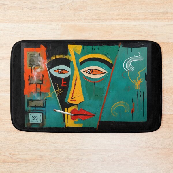 Item preview, The Enigmatic Cigar Connoisseur- A Fusion of Bold Brushstrokes and Dreamlike Auras designed and sold by OlfactoART Studio.