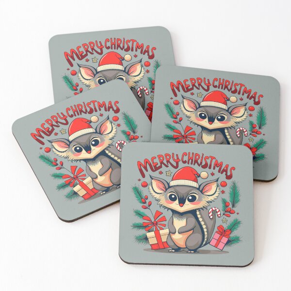 Item preview, Copy of cute aye aye wearing a christmas' hat, a christmas sweater and surrounded by christmas things designed and sold by The  Knick Knack Nook.