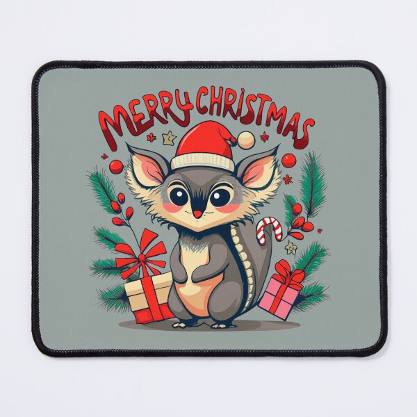Item preview, Copy of cute aye aye wearing a christmas' hat, a christmas sweater and surrounded by christmas things designed and sold by The  Knick Knack Nook.