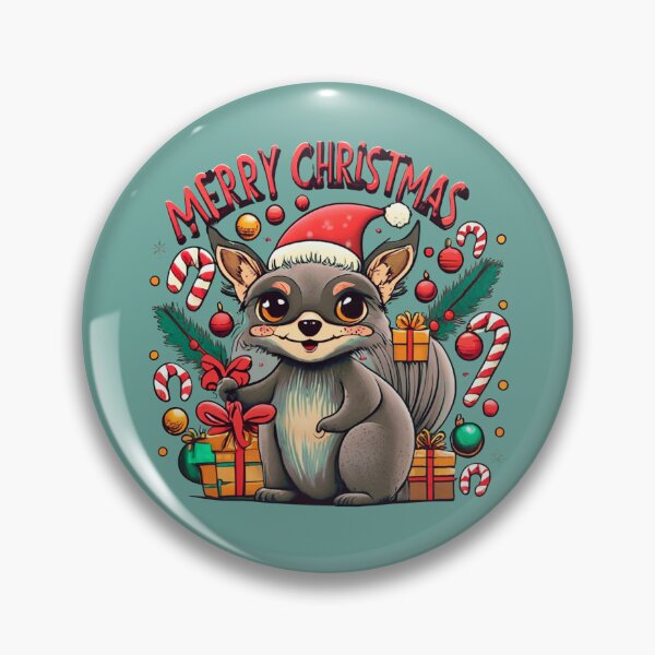 Item preview, cute aye aye wearing a christmas' hat, a christmas sweater and surrounded by christmas things designed and sold by The  Knick Knack Nook.