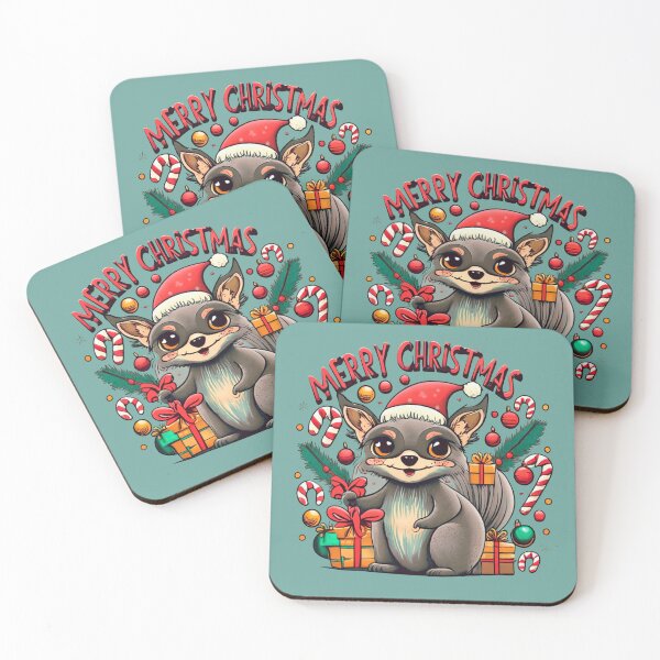 Item preview, cute aye aye wearing a christmas' hat, a christmas sweater and surrounded by christmas things designed and sold by The  Knick Knack Nook.
