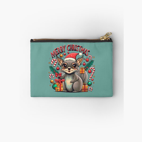 Item preview, cute aye aye wearing a christmas' hat, a christmas sweater and surrounded by christmas things designed and sold by The  Knick Knack Nook.