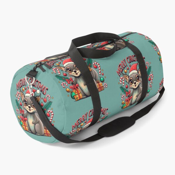 Item preview, cute aye aye wearing a christmas' hat, a christmas sweater and surrounded by christmas things designed and sold by The Knick Knack Nook.