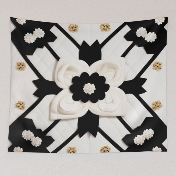 Item preview, Black and white floral  designed and sold by Roxburylane.