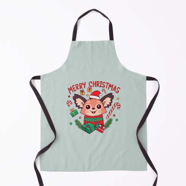 Item preview, cute aye aye wearing a christmas' hat, a christmas sweater and surrounded by christmas things designed and sold by The Knick Knack Nook.