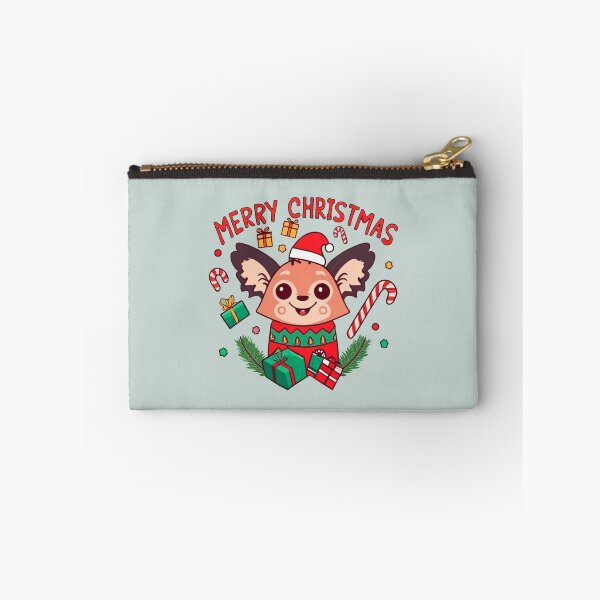 Item preview, cute aye aye wearing a christmas' hat, a christmas sweater and surrounded by christmas things designed and sold by The  Knick Knack Nook.