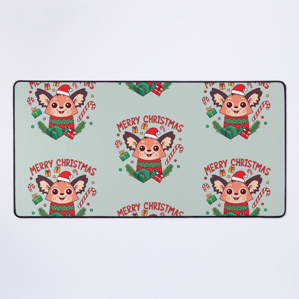 Item preview, cute aye aye wearing a christmas' hat, a christmas sweater and surrounded by christmas things designed and sold by The  Knick Knack Nook.