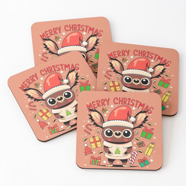 Item preview, cute aye aye wearing a christmas' hat, a christmas sweater and surrounded by christmas things designed and sold by The  Knick Knack Nook.