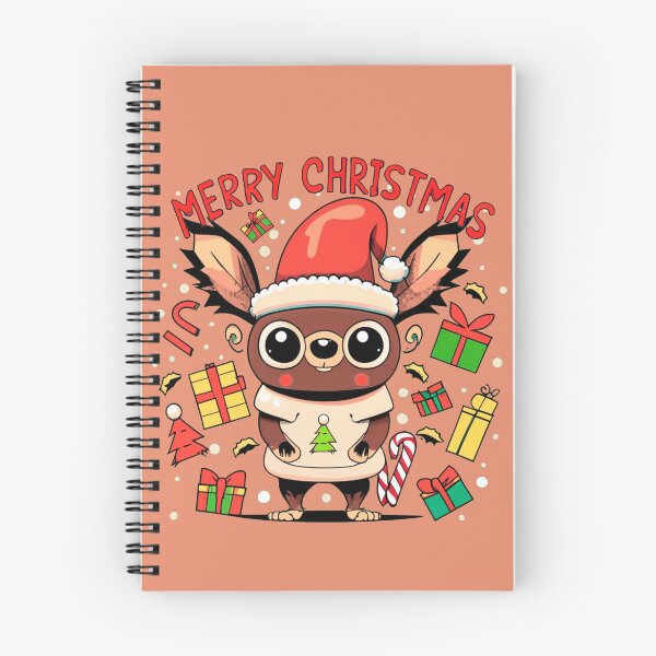Item preview, cute aye aye wearing a christmas' hat, a christmas sweater and surrounded by christmas things designed and sold by The  Knick Knack Nook.
