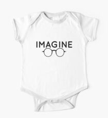 Imagine, round glasses, spectacles, peace, hippie, pacifism, choose peace One Piece - Short Sleeve