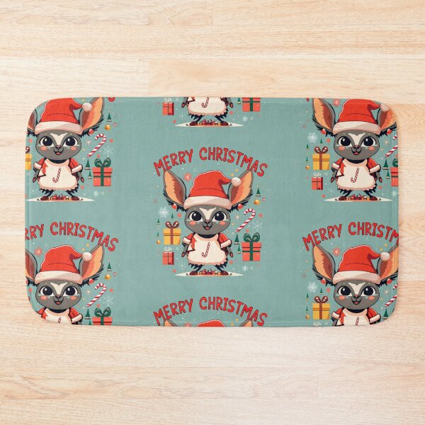 Item preview, cute aye aye wearing a christmas' hat, a christmas sweater and surrounded by christmas things designed and sold by The  Knick Knack Nook.