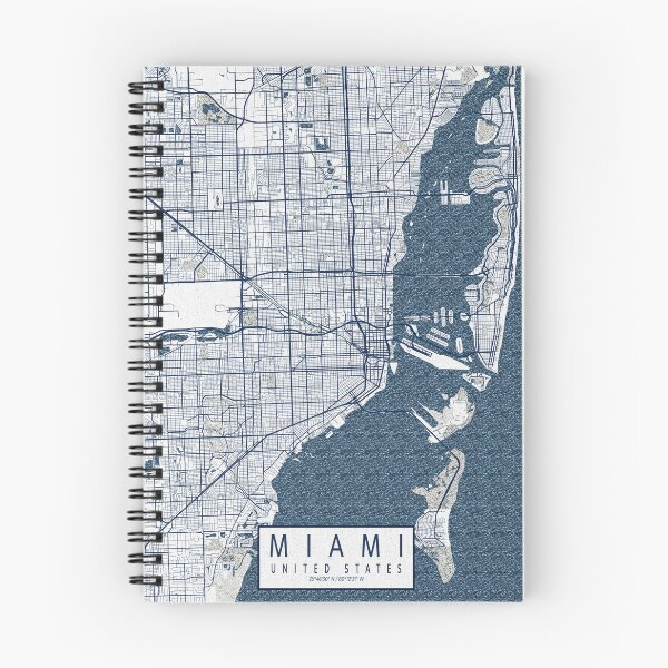 Item preview, Miami City Map of Florida, USA - Coastal designed and sold by deMAP.