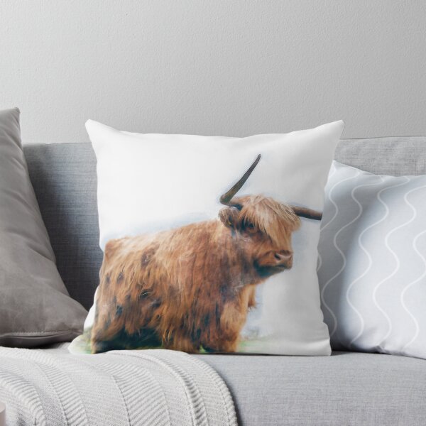 Item preview, Highland Cow Watercolour designed and sold by Tej2point0.