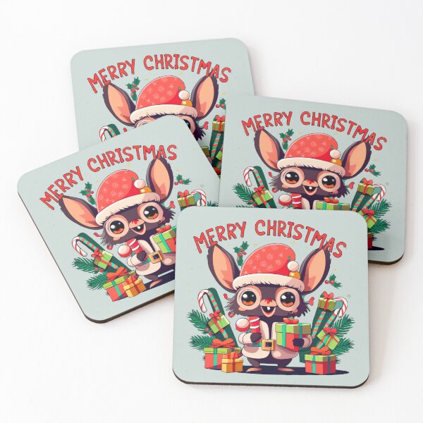 Item preview, cute aye aye wearing a christmas' hat, a christmas sweater and surrounded by christmas things designed and sold by The  Knick Knack Nook.