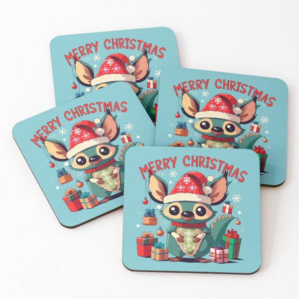 Item preview, cute aye aye wearing a christmas' hat, a christmas sweater and surrounded by christmas things designed and sold by The  Knick Knack Nook.