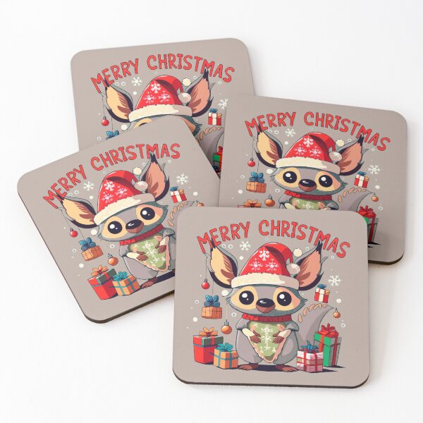 Item preview, cute aye aye wearing a christmas' hat, a christmas sweater and surrounded by christmas things designed and sold by The  Knick Knack Nook.