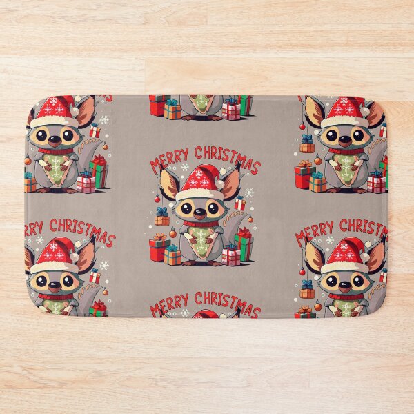 Item preview, cute aye aye wearing a christmas' hat, a christmas sweater and surrounded by christmas things designed and sold by The  Knick Knack Nook.