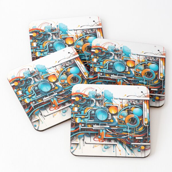 Item preview, Graffiti art of abstract shapes designed and sold by workshoot.